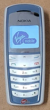 Nokia Shorty 2115i - Blue and White ( Virgin Mobile ) Very Rare Cellular Phone