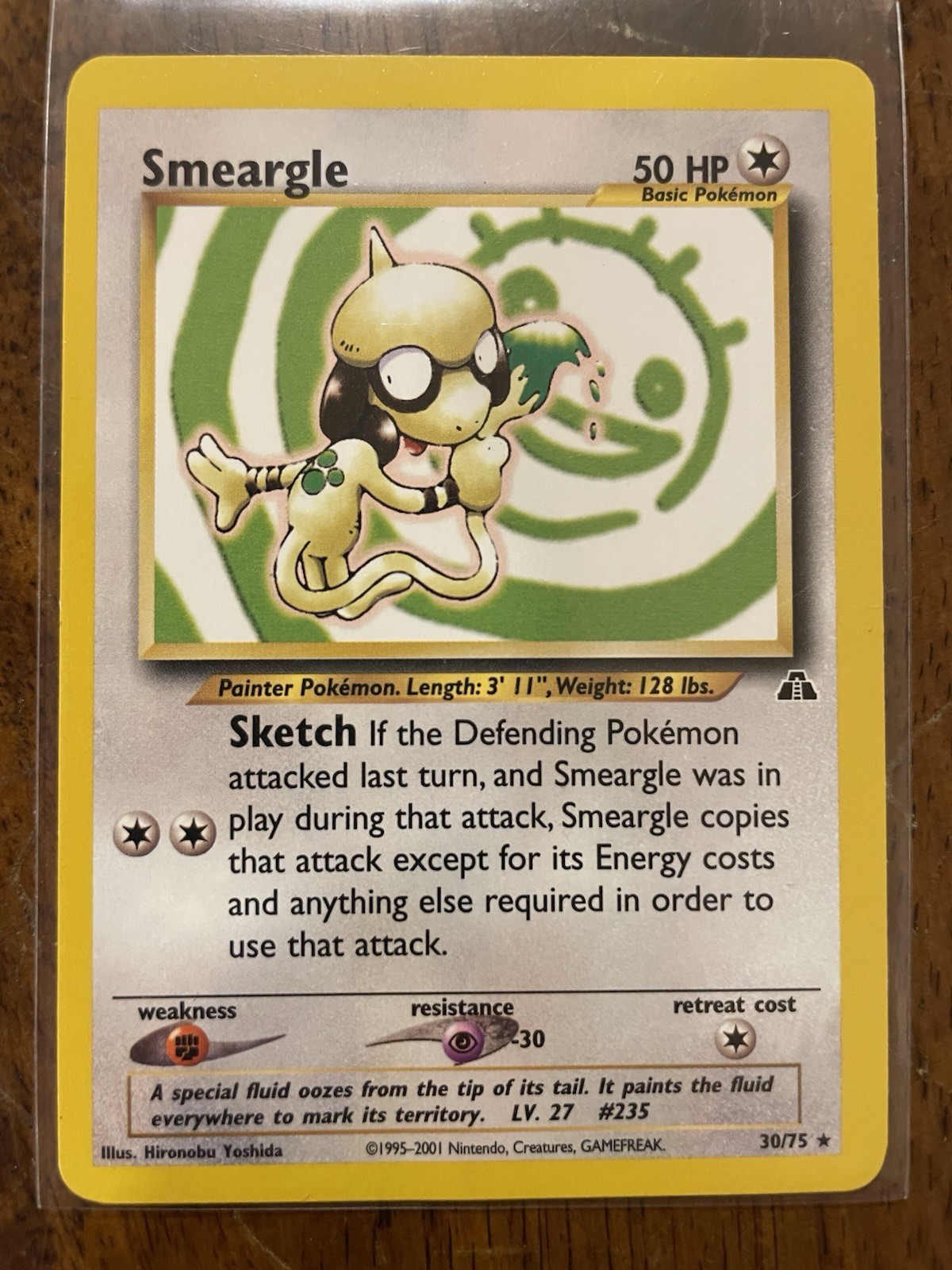 Pokémon TCG Smeargle Neo Discovery Unlimited Rare Card 30/75