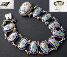Armband, Emaille, 84 Zolotniki Silber, Russland, um 1880 Z249