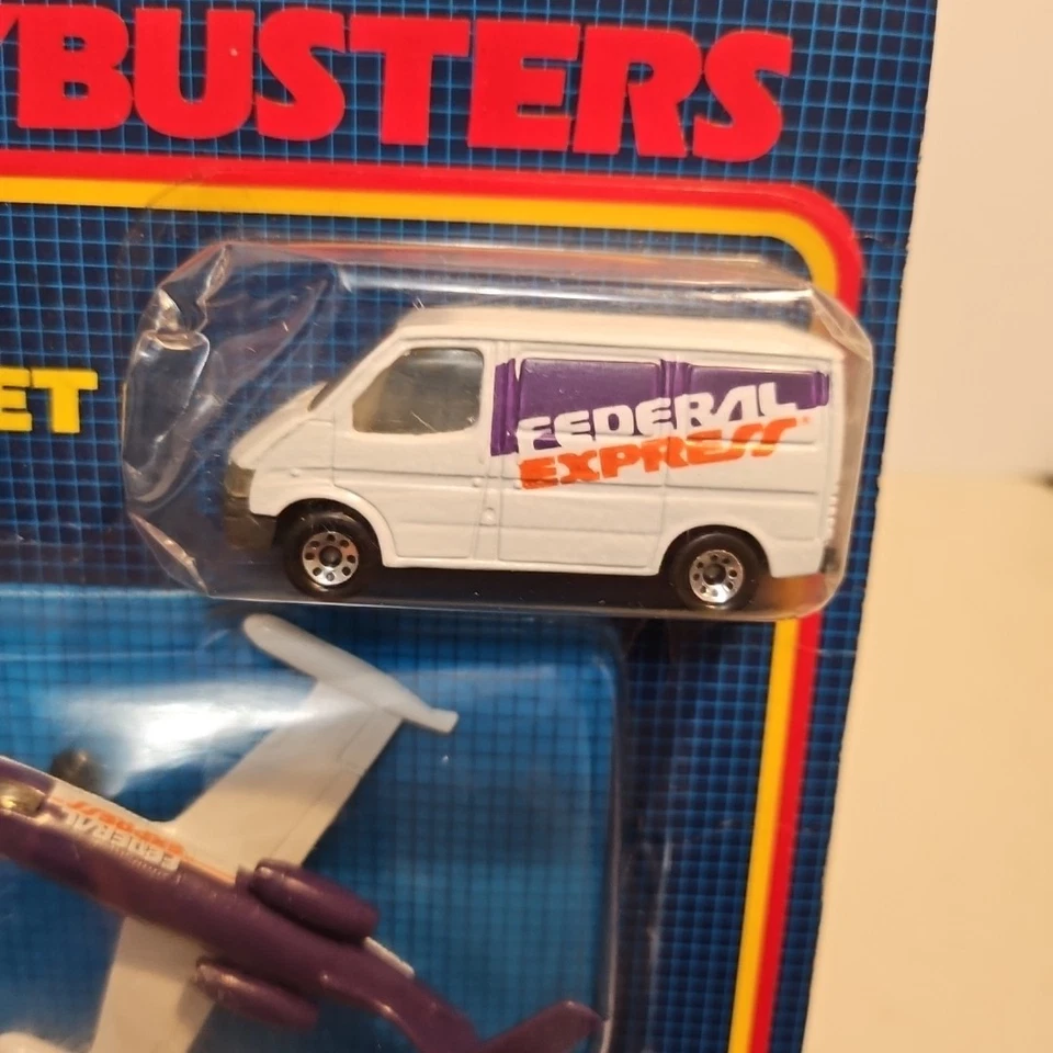 Matchbox Skybusters SB150 Federal Express set Transit Van, Volvo Truck, Lear Jet - Image 3 of 4