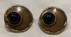 Modernist Brutalist Glass Onyx Earrings!!! — photo 3