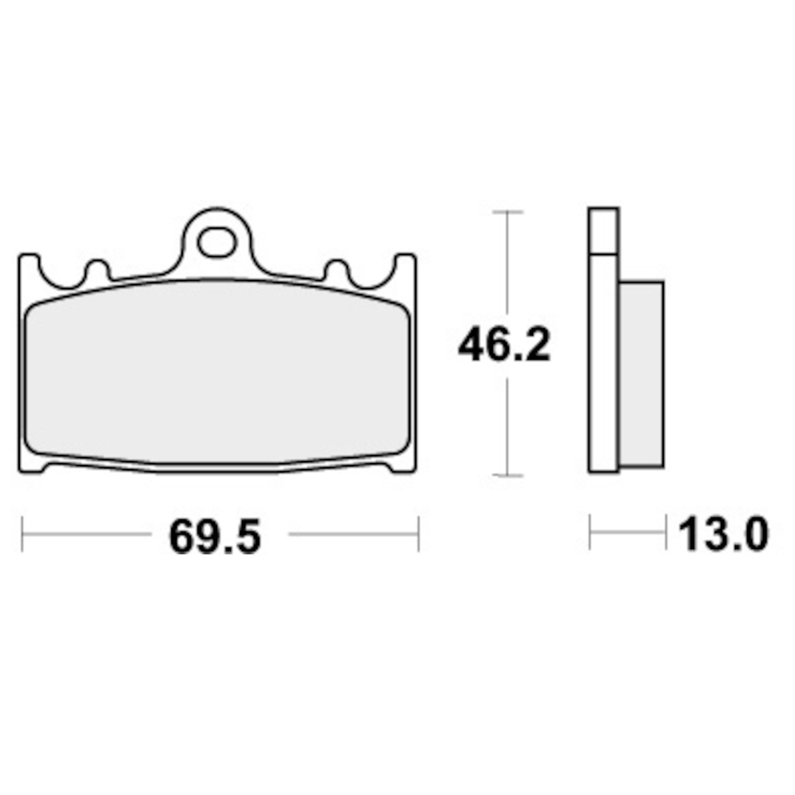 Brake Pads for SUZUKI C 1500 INTRUDER 2005-2007 Rear Organic Street SBS