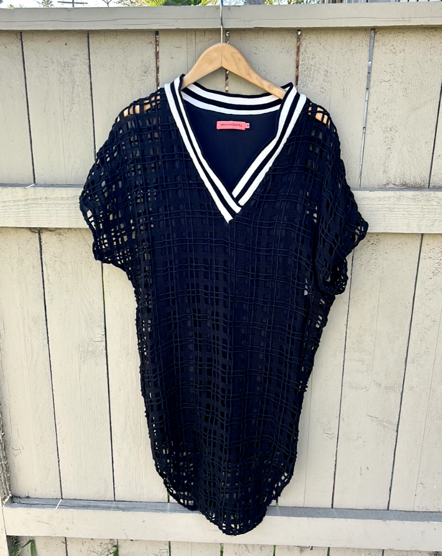 Manning Cartell Open Knit Dress Contemporary Luxury Size 8 | eBay