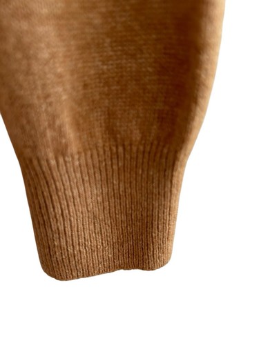 Vtg Perry Ellis Merino Wool Sweater Men's L Copper Made in Italy Quarter Button - Picture 5 of 7