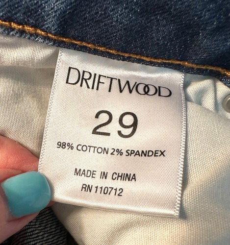 Driftwood Jeans Women 29 Blue Colette Embroidered Sequin Trim Boho NWOT - Picture 5 of 6