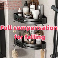 1/2/3PC Shower Caddy Bathroom Suction Shelf Storage Shampoo Soap Holder No Drill