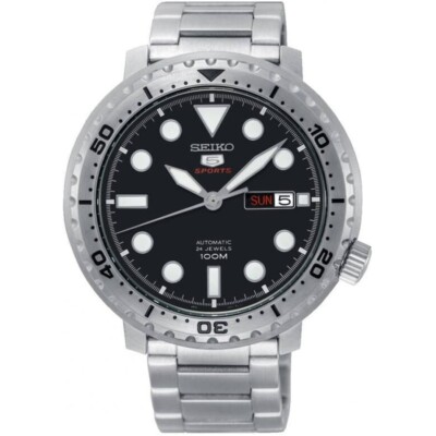Brand New Seiko 5 Sports SRPC61K1 Bottle Cap Automatic 100M Black Dial Diver