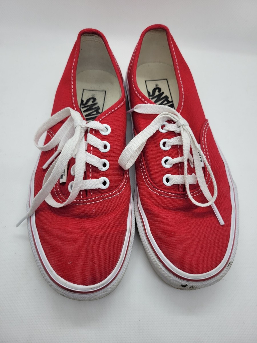 VANS Authentic Skate Red 721565 Size 6 | eBay