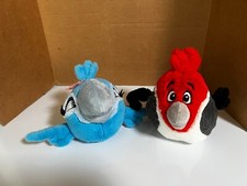 Angry Birds 5  Plush Lot of 4 - 2 Commonwealth 2010  2 Rio 2011 - no sounds