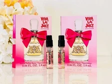 2 Juicy Couture Viva La Juicy  Perfume Sample EDP 1.8 ml Spray Vial NEW & FRESH