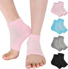 Moisturizing Silicone Gel Heel Socks for Dry Hard Cracked Skin Care, 1-3 Pairs 