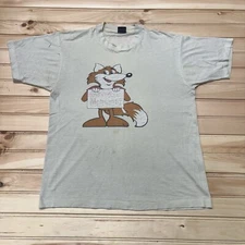 Vintage 80s Fox Fome-Cor Monsanto Biotech Agriculture Cartoon Shirt Size Large