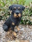 ROTTI ROTTWEILER STATUE PUPPY MEMORIAL ANIMAL GARDEN ORNAMENT SCULPTURE FIGURINE