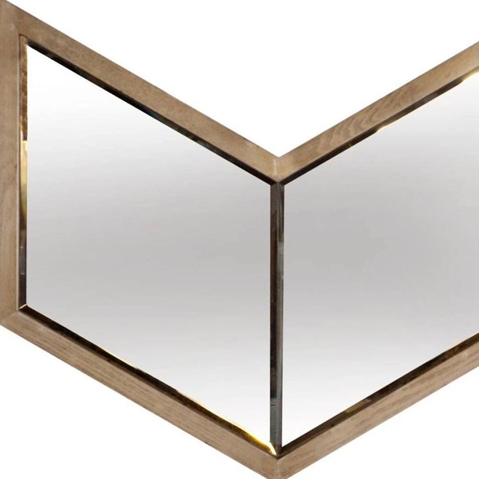 23" Natural Novelty Wood Framed Accent Mirror - Image 4 of 4