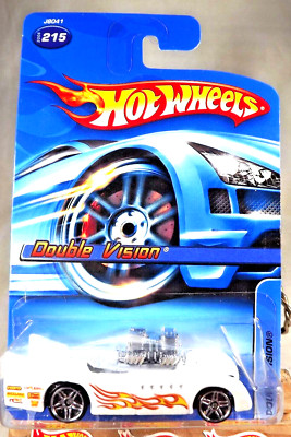 2006 Hot Wheels ERROR Collector #215 DOUBLE VISION White Reverse-Engine NoCanopy