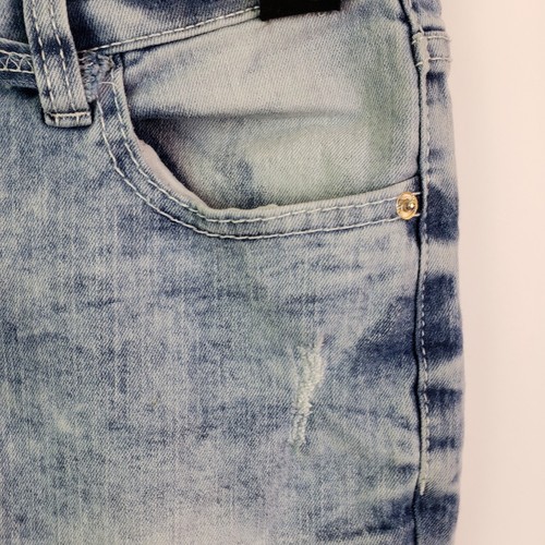 Southpole Boys Size 10 Light Blue Slim Fit Stretch Distressed Biker Denim Pants - Picture 5 of 9
