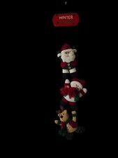 Vintage Welcome Santa Sign For Door