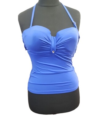 Lagoon Blue Balconette Tankini Top Lepel Swim Blue *Choose