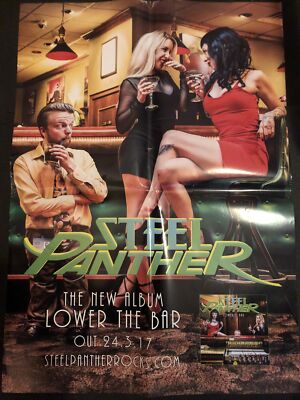 STEEL PANTHER A1 Plakat Gefalten  Lower Than The Bar 