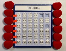 Gold Plated Round Cut Clear Cubic Zirconia Stud Earrings Assorted Sizes