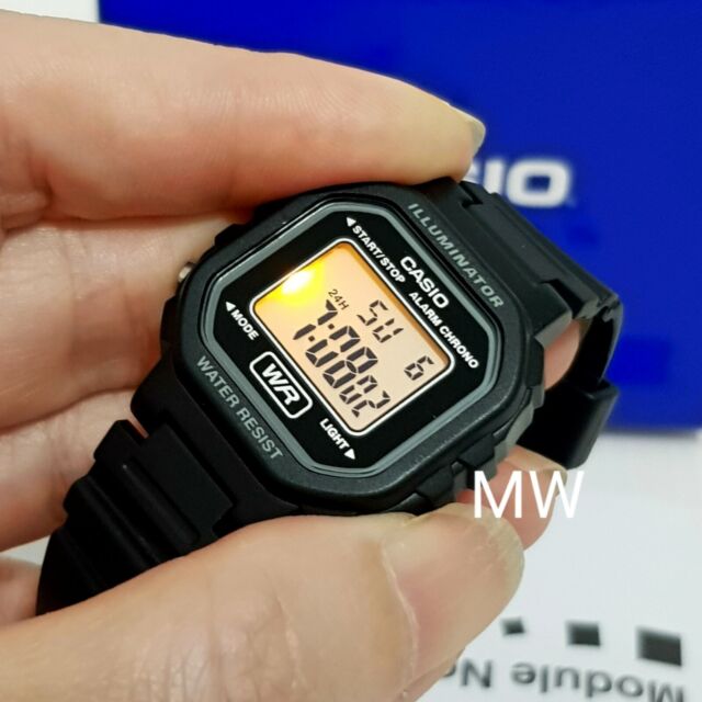 Casio La20wh-1a Ladies Black Digital Watch With LED Light 5 Year 