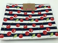 14 X 72 CHERRY HILL 100 % Cotton Table Runner Blue White Red NWT