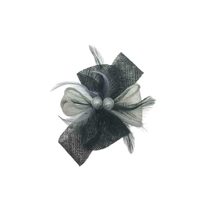 Womens Flower Hair Clip Feathers Mini Brooch Wedding Fascinator Royal