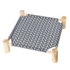 Cat and Dog Hammock Bed Small Dog Bed, Wooden Cat Elevated Cooling Outdoor Be...