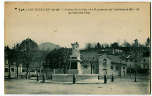 CPA 73 Savoie Les Echelles Avenue de la gare Monument des Combattants 1914-1918