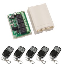 4Kanal Garagentor Handsender 12V 24V Funkschalter Empfänger 433Mhz Fernbedienung