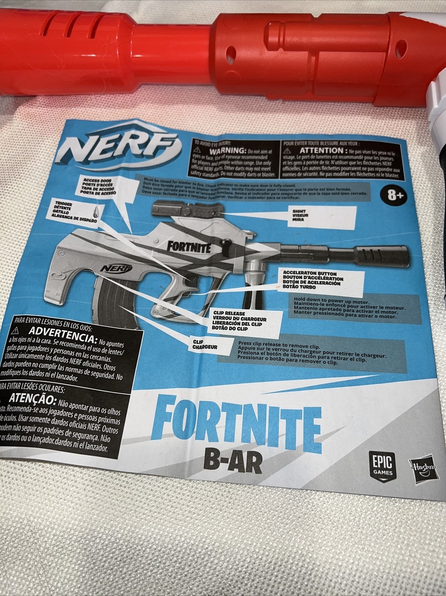 INCOMPLETE Nerf Fortnite B-AR Motorized Dart Blaster -- Fortnite