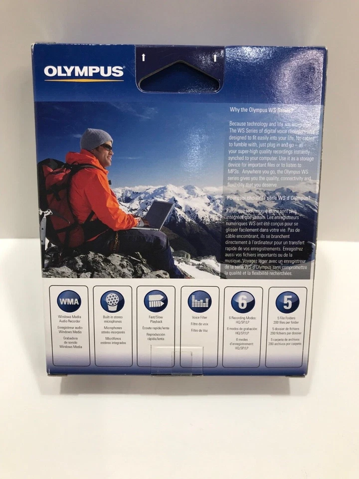 Olynpus WS-210S 512 MB-138.5 Hours Portable Handheld Digital Recorder - Image 3 of 3