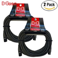 2-PACK Hosa Pro Series 20 AWG 25 FT Rean XLRM to XLRF Microphone Cable HMIC-025