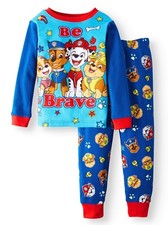 Paw Patrol 2 PC Long Sleeve Tight Fit Cotton Pajama Set Boy Size 5T