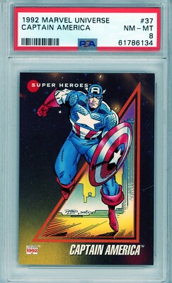 1992 Marvel Universe #37 Captain America PSA 8 | eBay
