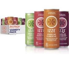 Izze Sparkling Juice, 4 Flavor Variety Pack, 8.4 Fl Oz 24 Count