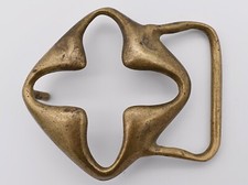 1970s Duncan Laurie Solid Brass Vintage Belt Buckle