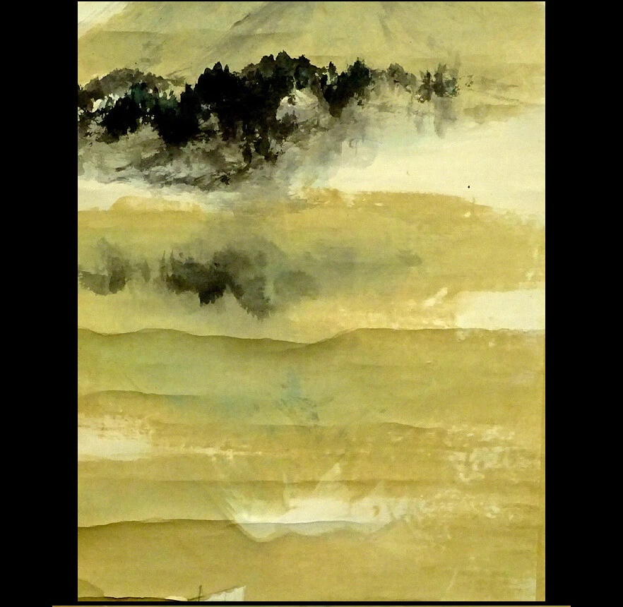 KAKEJIKU JAPONÉS PERGAMINO COLGANTE / Paisaje: Monte Fuji de Getsujo Mori 森月城 #887 Foto 4 de 4