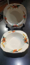 Pair of Alfred Meakin Small Compote or Dessert Bowl with Poppies and Wheat Ears