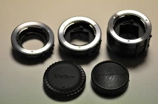 Vivitar AT-5 extension tube set for the MD or MC lenses. With caps.