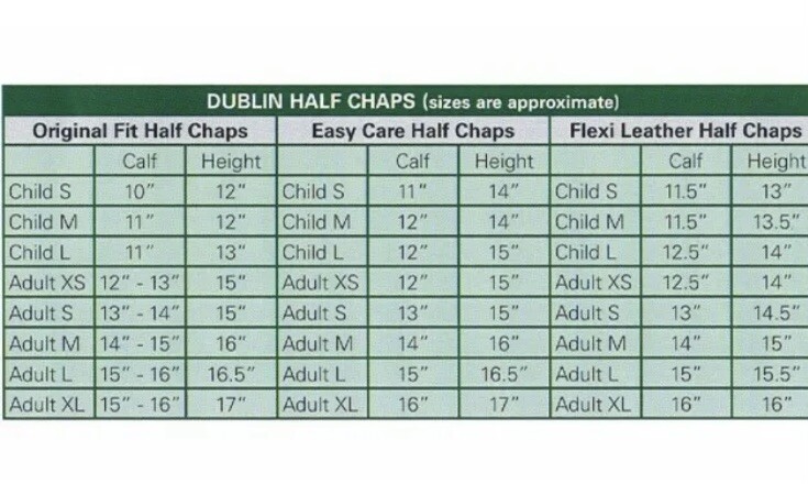 Dublin Adult Easy Care HALF CHAPS Large Brown New