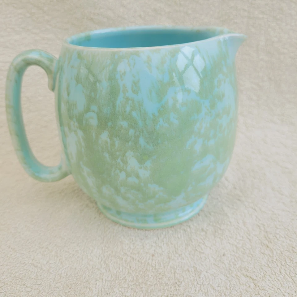 Vintage James Sadler Green mottled Patterned large Jug 10 x 7cm - image 4 of 4