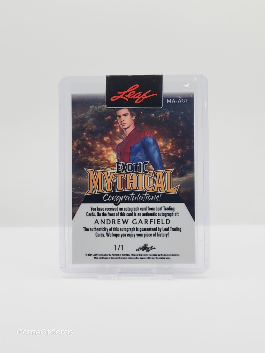 2024 Leaf Exotic Mythical ANDREW GARFIELD Auto Autograph 1/1 2024 Leaf Exotic Mythical ANDREW GARFIELD Auto Autograph 1/1