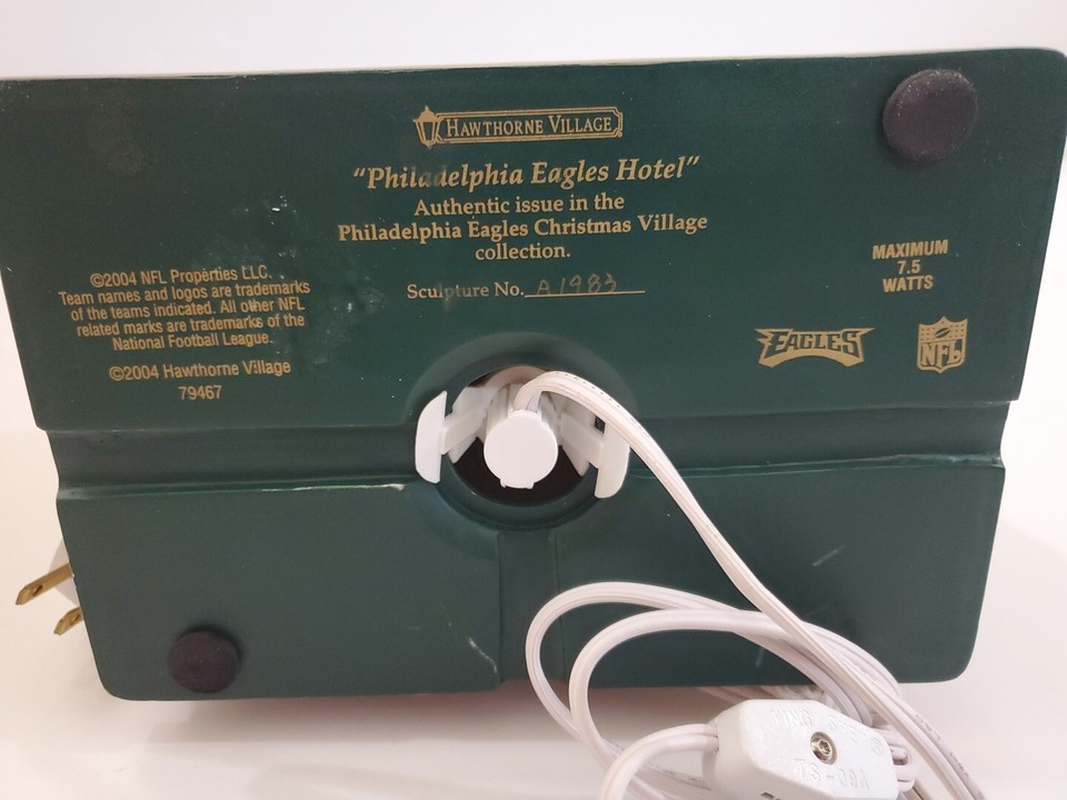 Hawthorne Village Philadelphia Eagles Hotel A1983 Lighted *No Flags* eBay