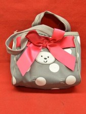 Kitty Cat Face Pink and Gray Child Purse Tote Bag Play Toy 5" x 4-1/2" x 1-1/2"