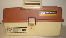 Vintage Original Plano Fishing Tackle Box 3 Tier Fold Out Model 6303 Made in USA