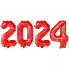 KatchOn Red 2024 Balloons 16 Inch - Red 2024 Balloons Graduation | Graduation...