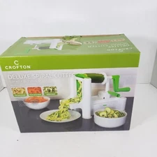 CROFTON Deluxe Spiral Cutter with 3 different blades, New - Open Box