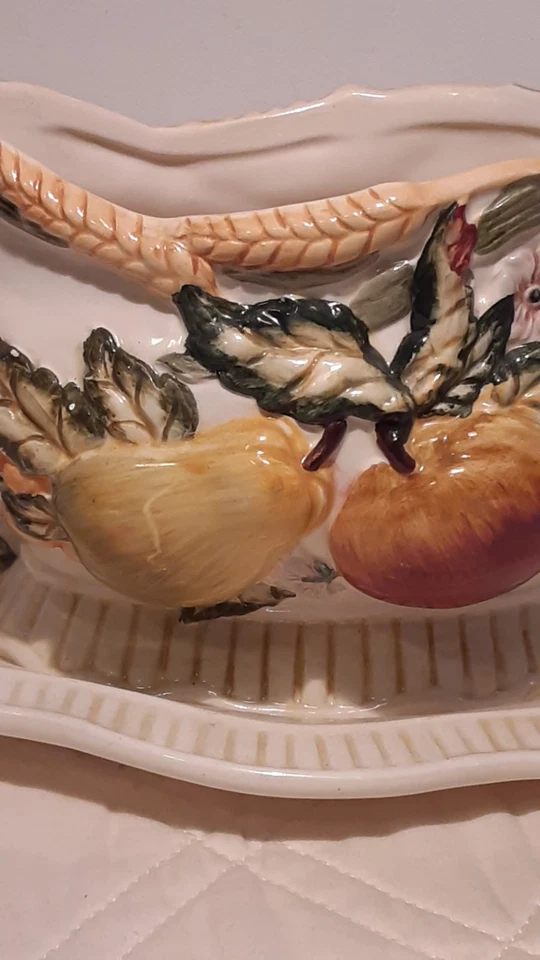 Bella Casa By Ganz Gravy Boat & Plate diseño manzana/pera Foto 2 de 4