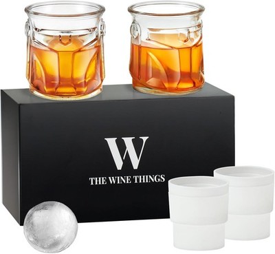 Unique Galaxy Helmet Design Whiskey Glasses With Ice Ball Molds Luxury Crystal